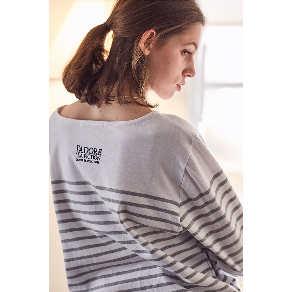 Long Sleeve Cuffs T-shirt Gray